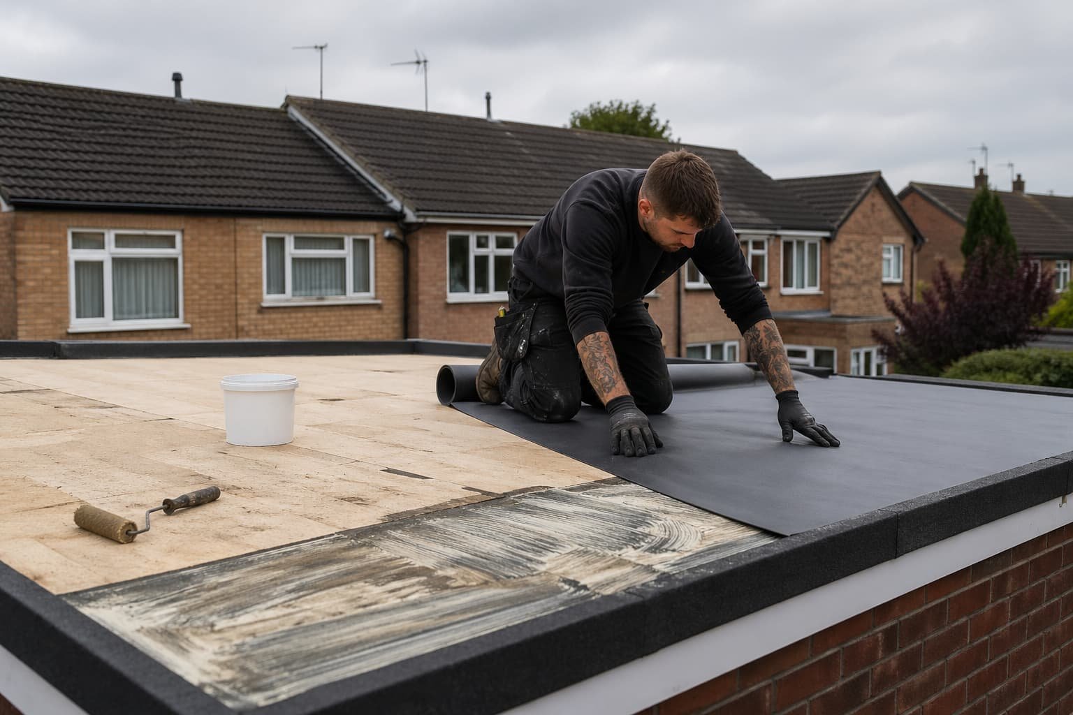 flat roof installation